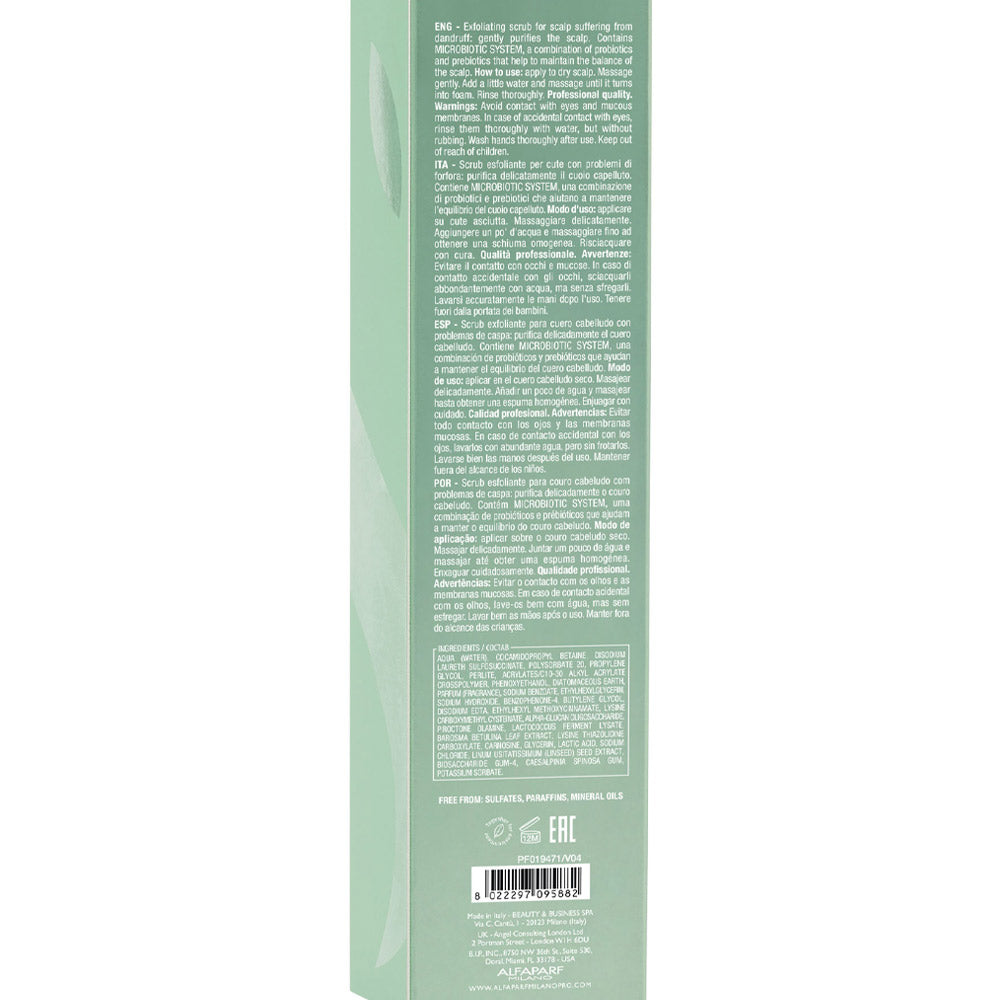 Alfaparf Milano Semi Di Lino Scalp Rebalance Gentle Exfoliating Scrub 150ml - scrub esfoliante delicato