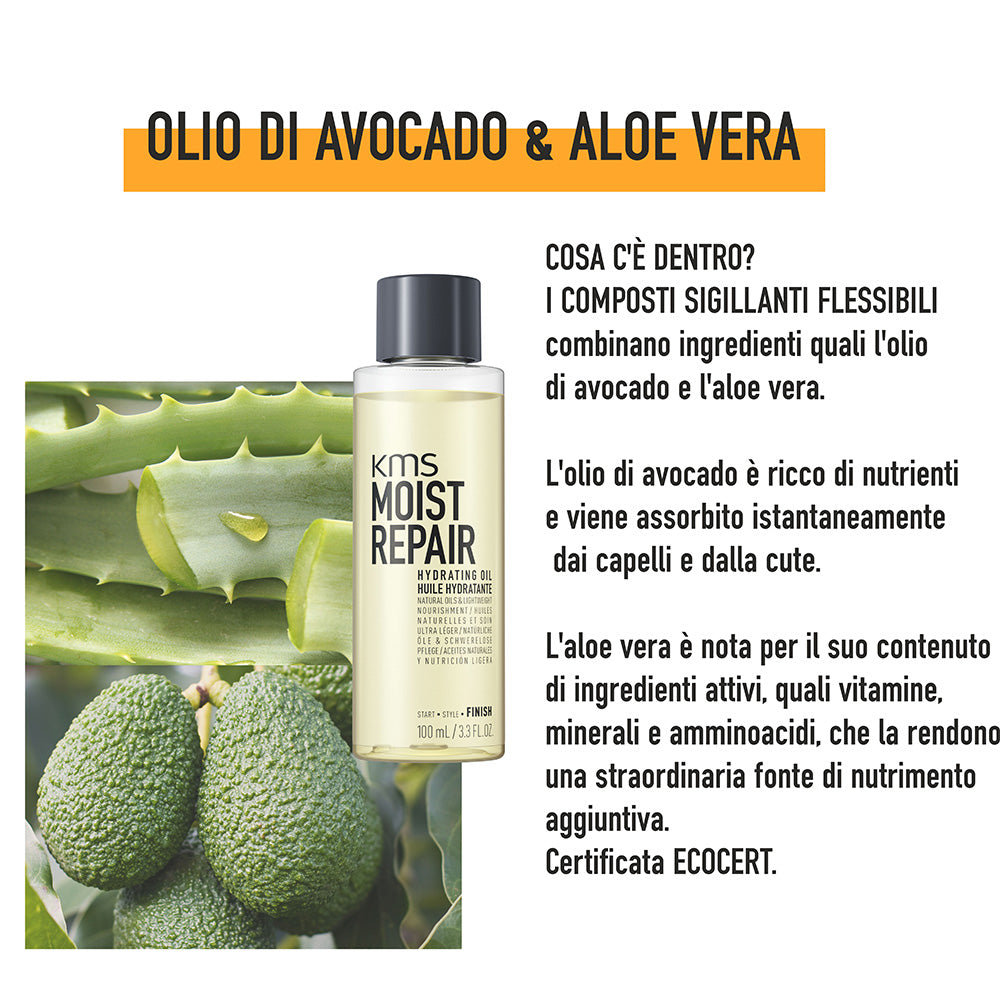 KMS Moist Repair Hydrating Oil 100ml - olio idratante per tutti i tipi di capelli [it]