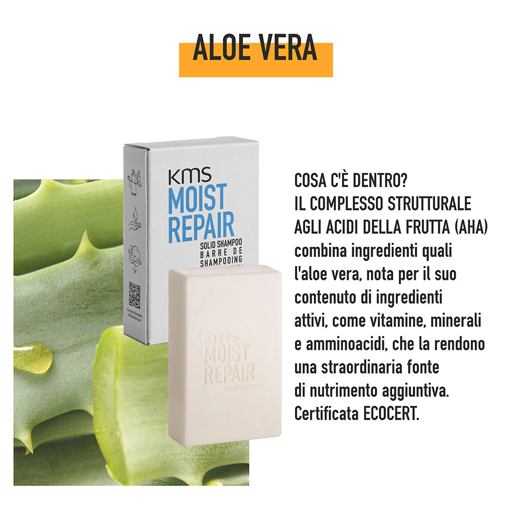 KMS Moist Repair Solid Shampoo Bar 75gr - shampoo solido per capelli normali o secchi [it]