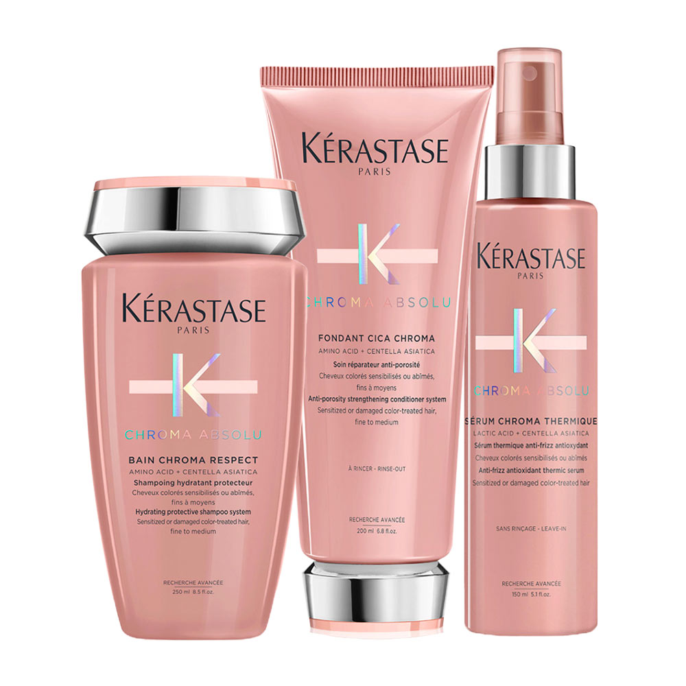 Kerastase Chroma Absolu Bain Chroma Respect 250ml Fondant Cica Chroma200ml Serum Thermique150ml [all]