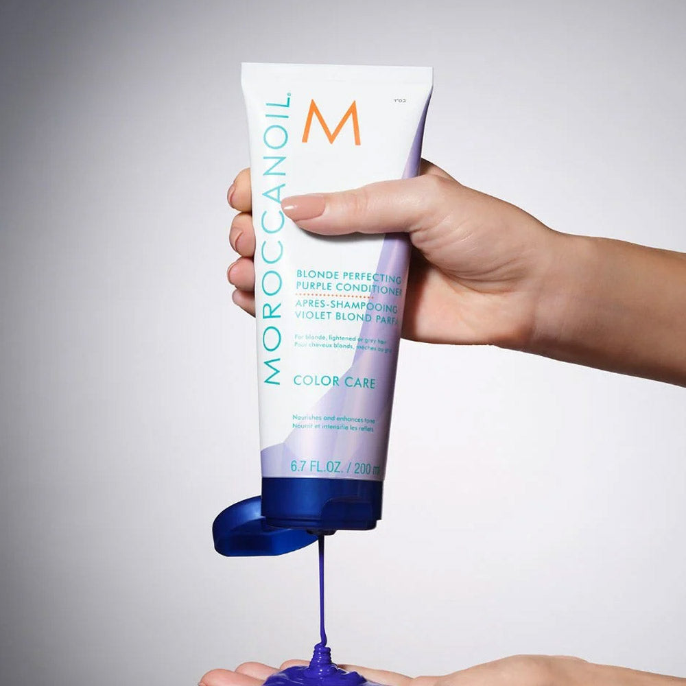 Moroccanoil Blonde Perfecting Purple Conditioner 200ml - balsamo tonalizzante per capelli chiari