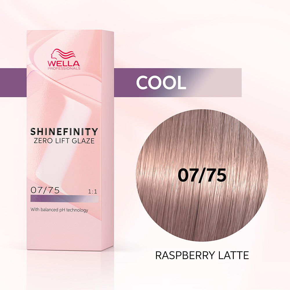 Wella Shinefinity Raspberry Latte 07/75 Biondo Medio Sabbia Mogano 60ml  - colore demi-permanente [all]