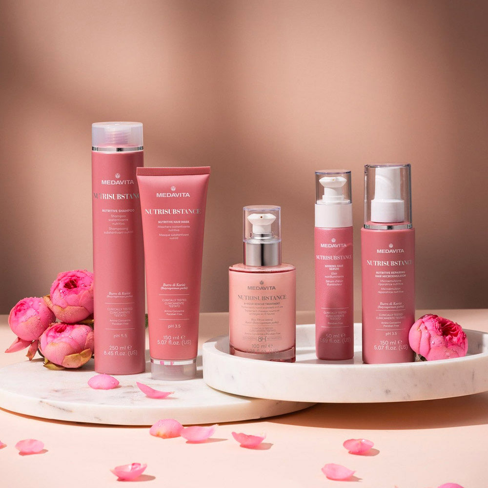 Medavita Lunghezze Nutrisubstance Nutritive Shampoo 250ml Hair Mask 150ml Repairing Hair Microemulsion 150ml