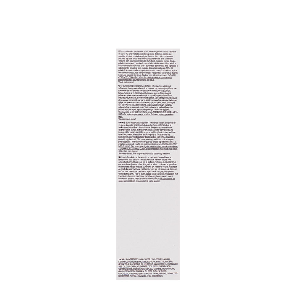 Shu Uemura Izumi Tonic Conditioner 250ml - balsamo rinforzante per capelli fragili [all]