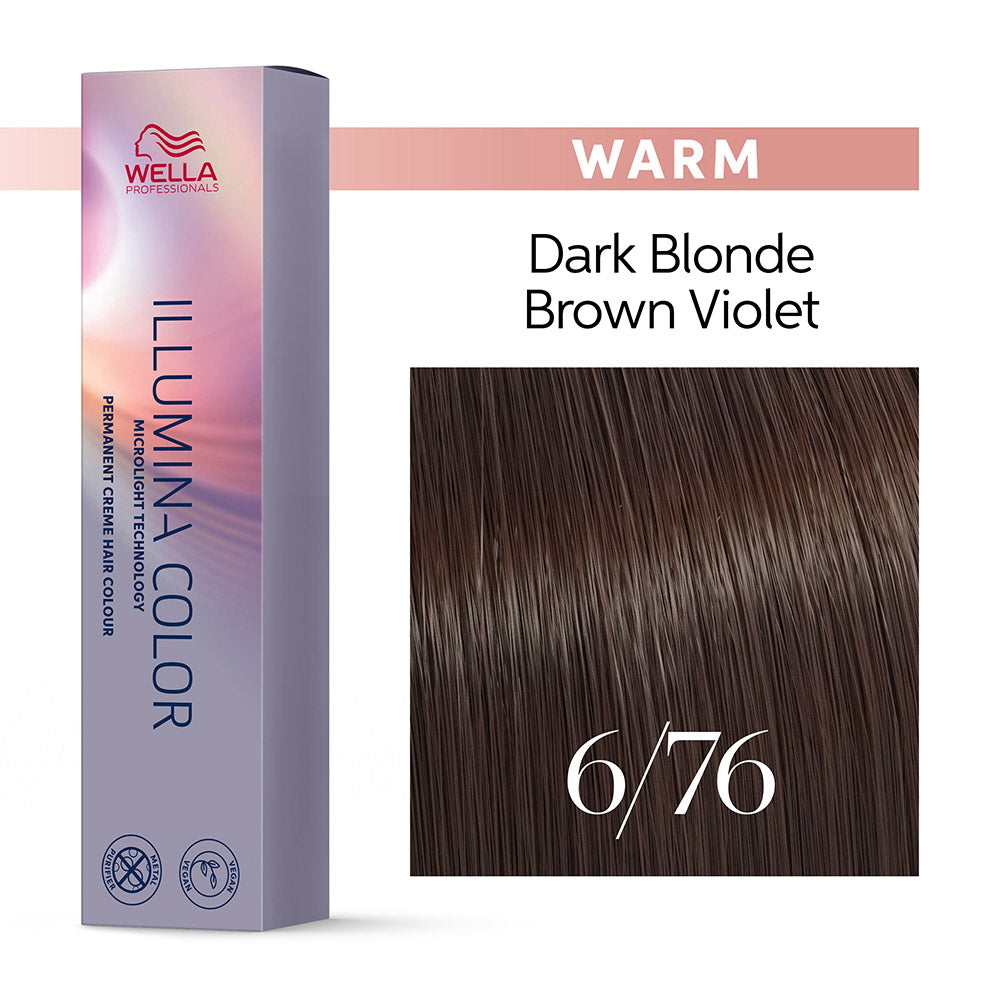 Wella Illumina Color 6/76 Biondo Scuro Sabbia Violetto 60ml - colorazione permanente