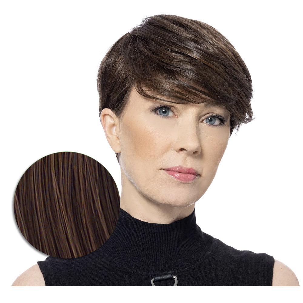 Hairdo Polished Pixie Parrucca Castano Medio Ramato - parrucca taglio corto