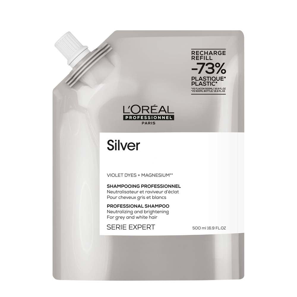 L'Oreal Professionnel Paris Serie Expert Silver Shampoo Refill 500ml - eco-ricarica shampoo antigiallo [all]