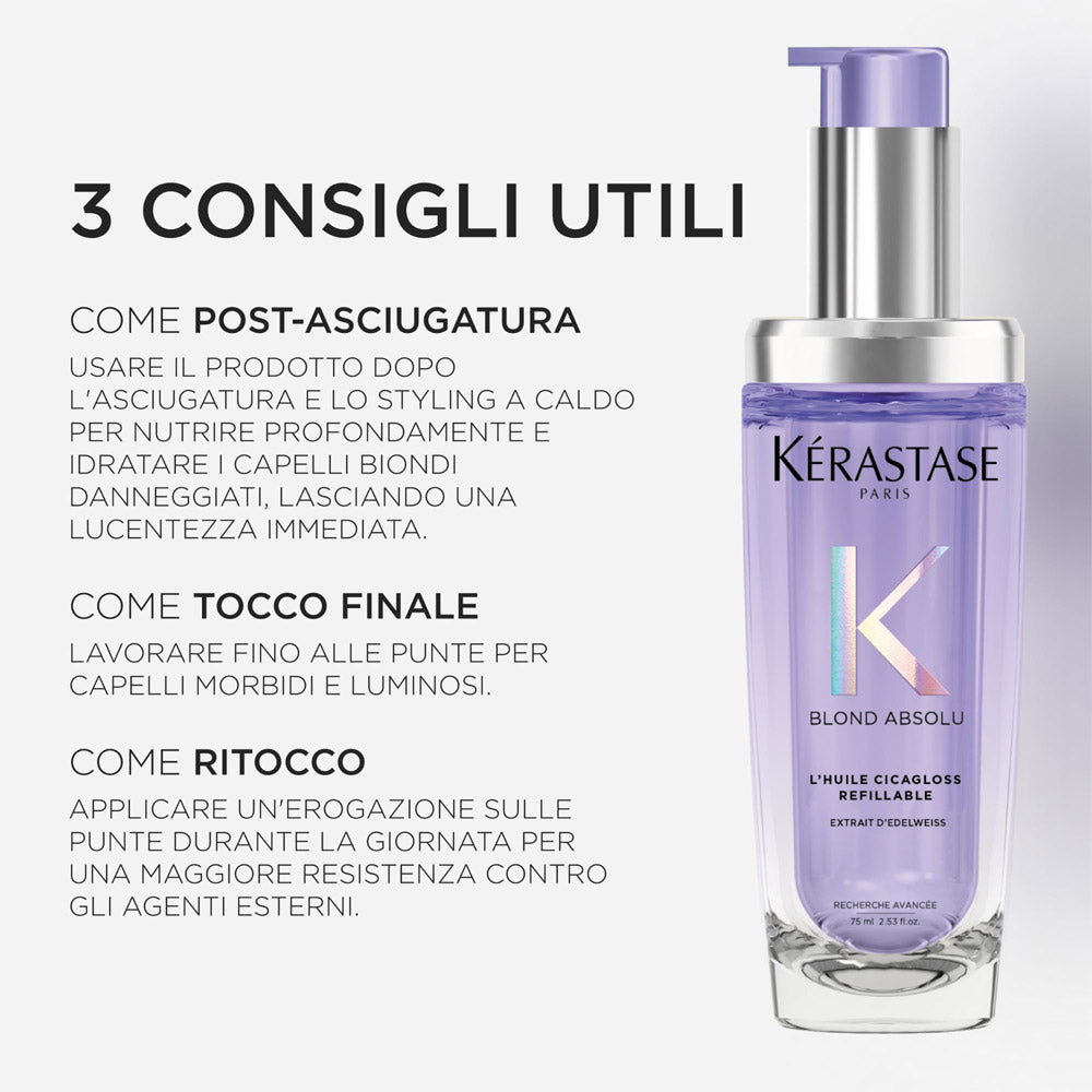 Kerastase Blond Absolu L'Huile Cicagloss Refill 75ml - ricarica olio capelli biondi  [it]