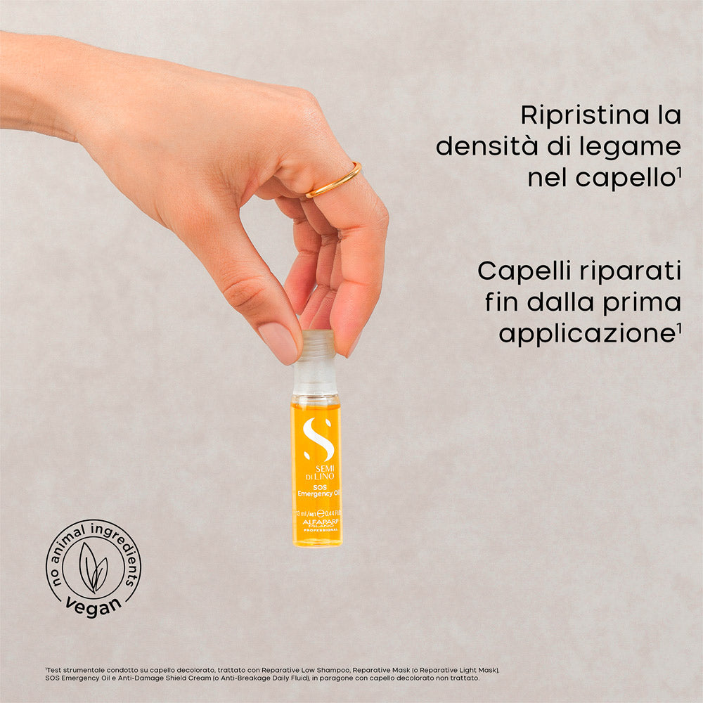 Alfaparf Milano Semi di Lino Reconstruction Reparative SOS Emergency Oil 6x13ml - trattamento ristrutturante [it]