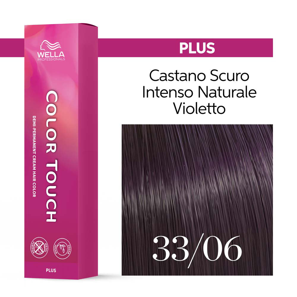 Wella Color Touch Plus 33/06 Castano Scuro Intenso Naturale Violetto 60ml - colore demi-permanente [it]