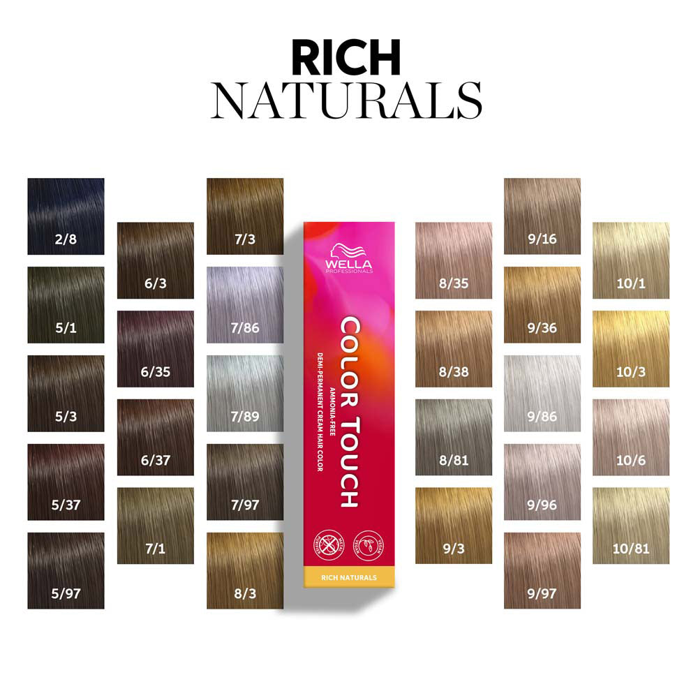 Wella Color Touch Rich Naturals 8/38 Biondo Chiaro Dorato Perla 60ml - colore semipermanente senza ammoniaca [all]