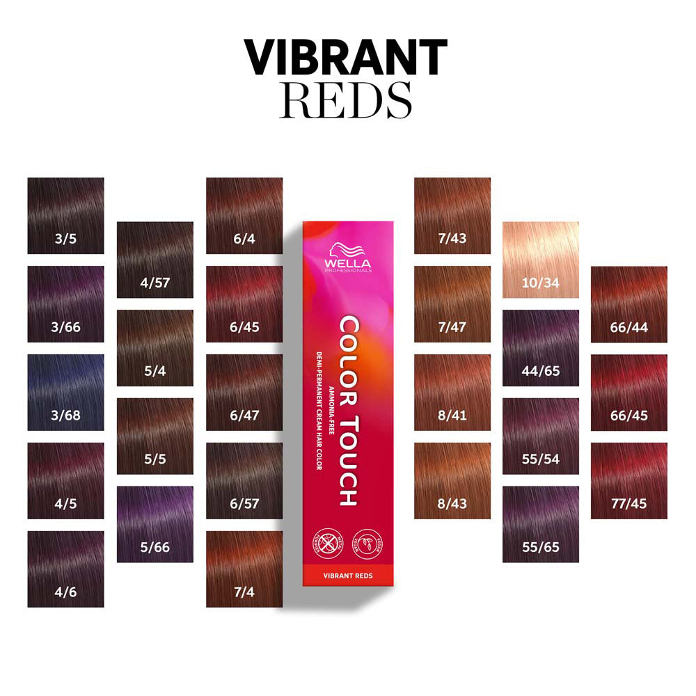 Wella Color Touch Vibrant Reds 5/5 Castano Chiaro Mogano 60ml - colore semipermanente senza ammoniaca [all]