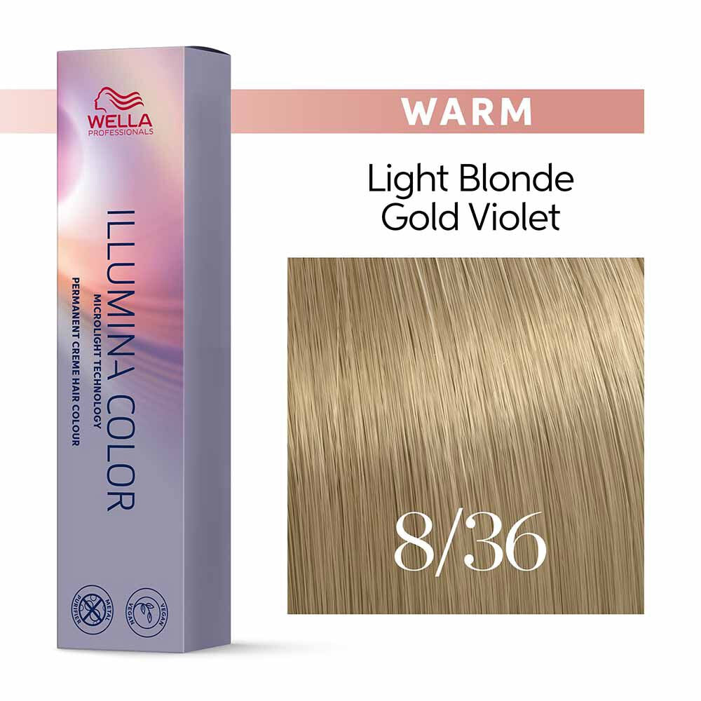 Wella Illumina Color 8/36 Biondo Chiaro Oro Violetto  60ml - colorazione permanente [all]