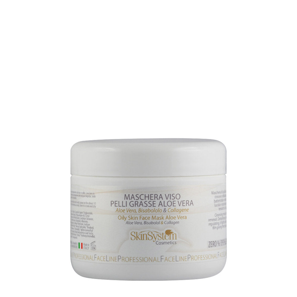 SkinSystem Oily Skin Face Mask Aloe Vera 250ml - maschera viso pelli grasse