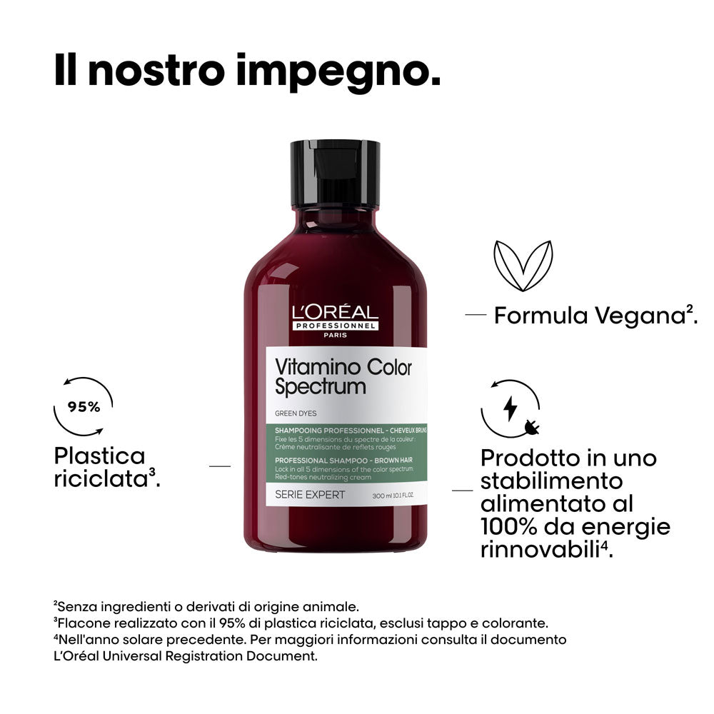 L'Oréal Professionnel Paris Vitamino Color Spectrum Shampoo Verde 300ml -  shampoo tonalizzante anti-rosso [it]