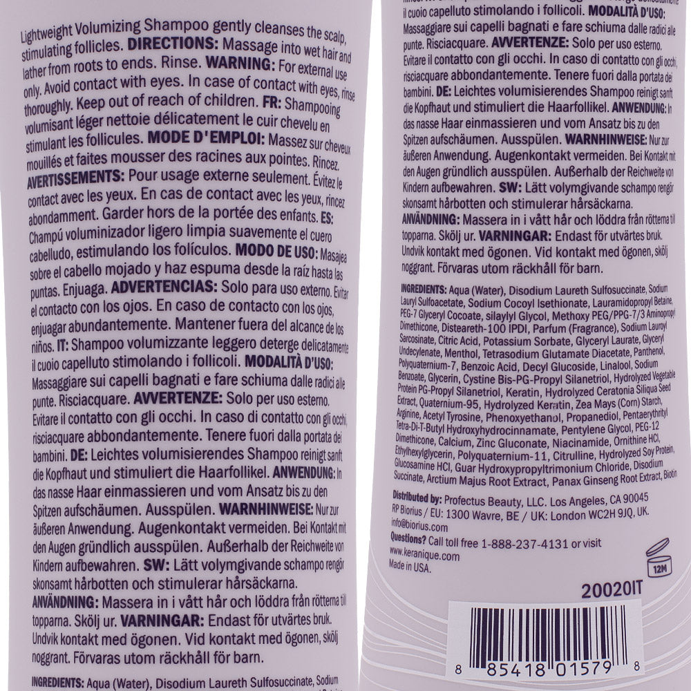 Keranique Volumizing Follicle Streghtening Shampoo 240ml - shampoo volumizzante