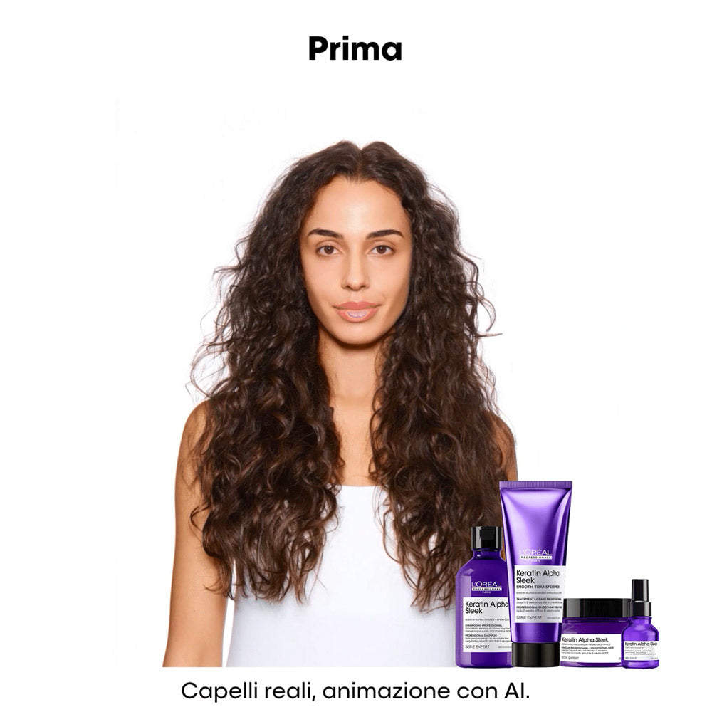 L'Oreal Professionnel Paris Serie Expert Keratin Alpha Sleek Shampoo 300ml - shampoo disciplinante anticrespo [it]