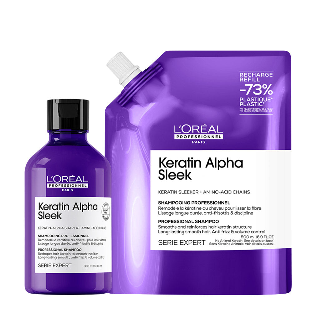 L'Oreal Professionnel Paris Serie Expert Keratin Alpha Sleek Shampoo 300ml Refill 500ml [all]