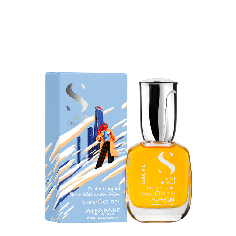 Alfaparf Milano Semi Di Lino Sublime Cristalli Liquidi Milano Vibes Blue Limited Edition 15ml - siero illuminante [all]
