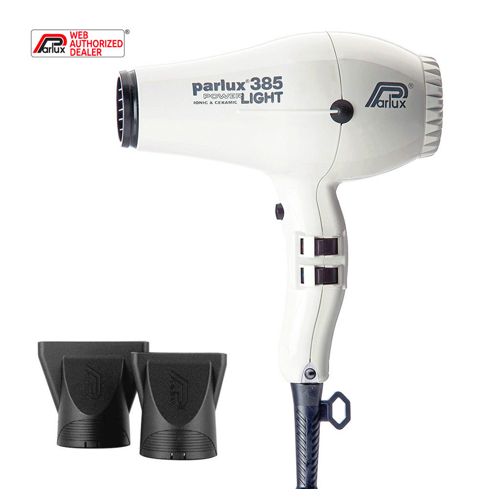 Parlux 385 Powerlight Ionic & Ceramic - asciugacapelli bianco