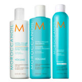 Moroccanoil Extra Volume Shampoo 250ml Conditioner 250ml Hairspray Finish Medium 330ml