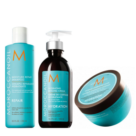 Moroccanoil Moisture Repair Shampoo 250ml Cream 300ml Mask 250ml