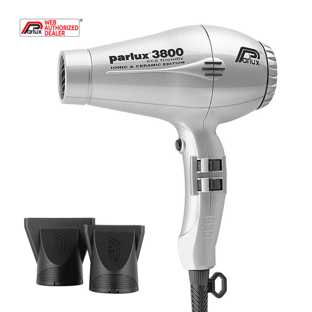 Parlux 3800 EcoFriendly Ionic & Ceramic - asciugacapelli professionale argento