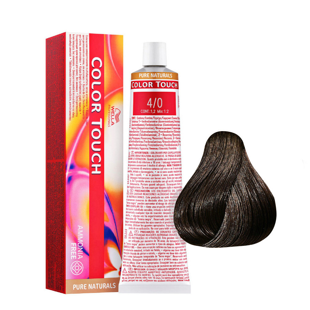 4/0 Castano Medio Wella Color Touch Pure Naturals senza ammoniaca