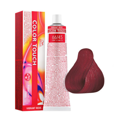 Wella Color Touch Vibrant Reds 66/45 Biondo Scuro Intenso Rame Mogano 60ml - colore semi permanente senza ammoniaca