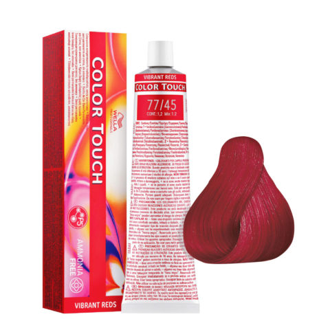 Color Touch Vibrant Reds 77/45 Biondo Medio Intenso Rame Mogano 60ml  - colore semi permanente senza ammoniaca