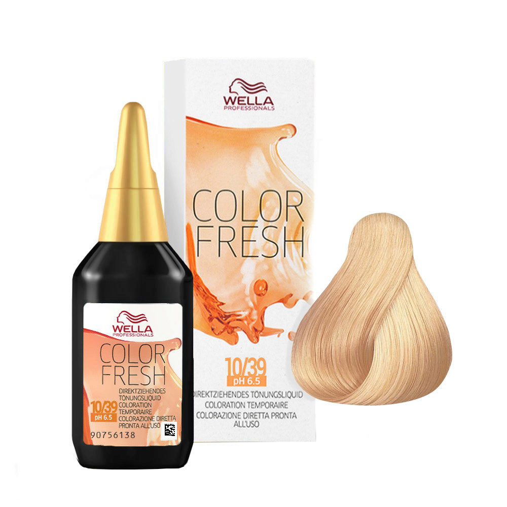 Wella Color Fresh 10/39 Biondo Platino Cendrè 75ml - riflessante diretto senza ammoniaca
