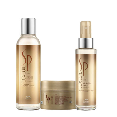 Wella SP Luxe Oil Keratine Protect Shampoo 200ml Restore Mask 150ml Boost Essence 100ml