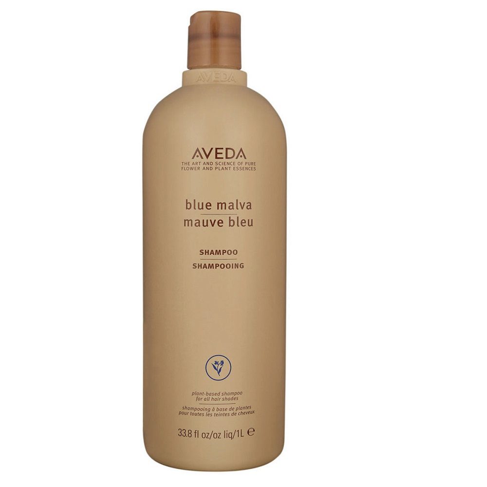 Aveda Blue Malva Shampoo 1000ml - shampoo tonalizzante antigiallo per capelli grigi e bianchi