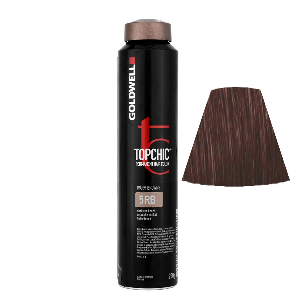 5RB Faggio rosso scuro Goldwell Topchic Warm browns can 250gr