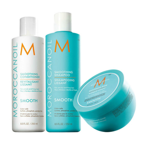 Moroccanoil Smoothing Shampoo 250ml Conditioner 250ml Mask 250ml