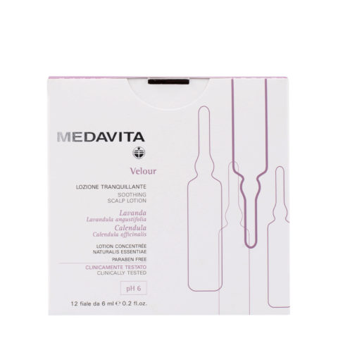 Medavita Cute Velour Soothing Scalp Lotion 12x6ml - lozione lenitiva cute con desquamazione pH 6