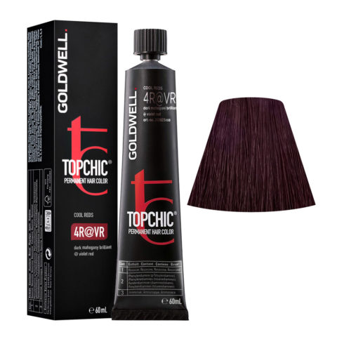 4R@VR Mogano scuro brillante illuminato viola rosso  Topchic Cool reds tb 60ml