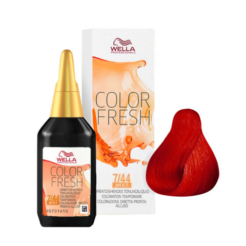 Wella Color Fresh 7/44 Biondo Medio Rame Intenso 75ml  - riflessante diretto senza ammoniaca