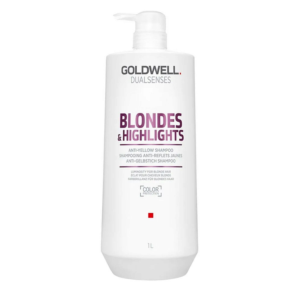 Goldwell Dualsenses Blonde & Highlights Anti-Yellow Shampoo 1000ml - shampoo antigiallo per capelli colorati o naturali
