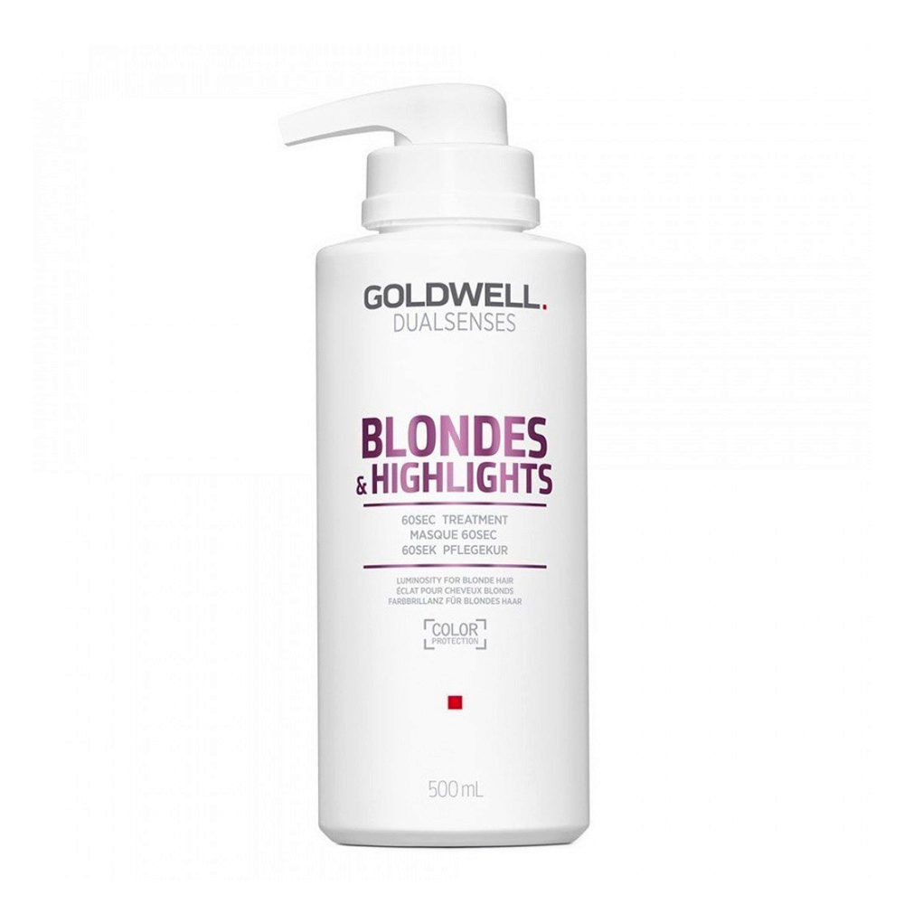 Goldwell Dualsenses Blonde & Highlights Anti-Yellow 60Sec Treatment 500ml - trattamento antigiallo per capelli colorati
