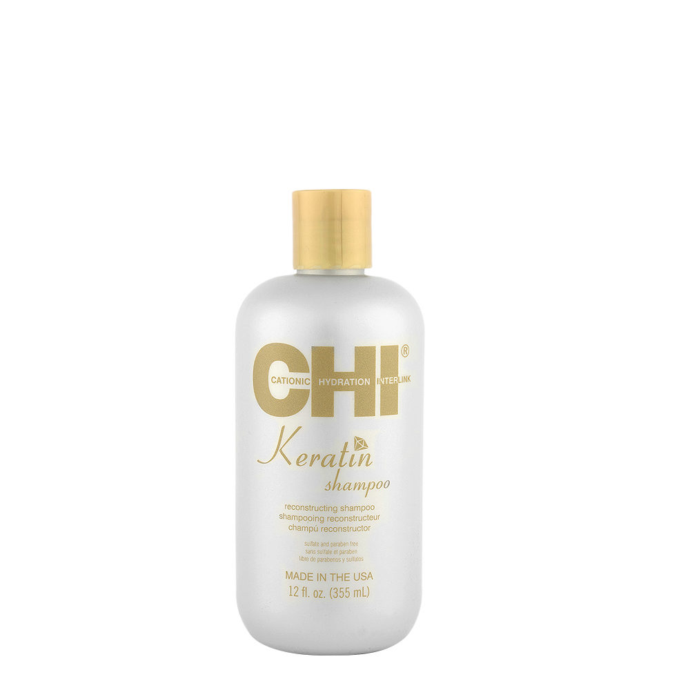CHI Keratin Shampoo 355ml - shampoo ristrutturante anticrespo capelli danneggiati