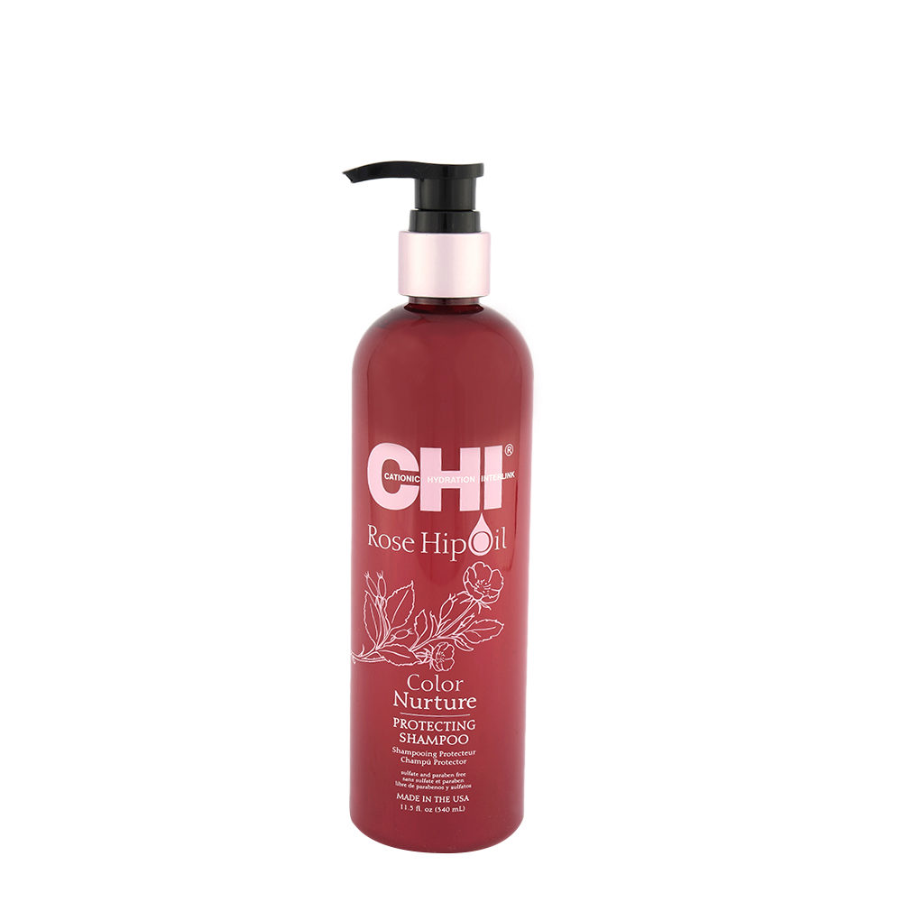 CHI Rose Hip Oil Protecting Shampoo 340ml - shampoo protettivo per capelli colorati