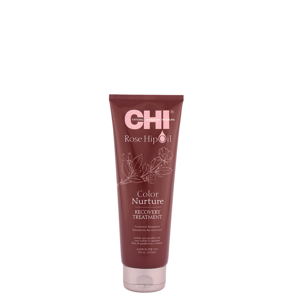 CHI Rose Hip Oil Recovery Treatment 237ml - maschera idratante capelli colorati