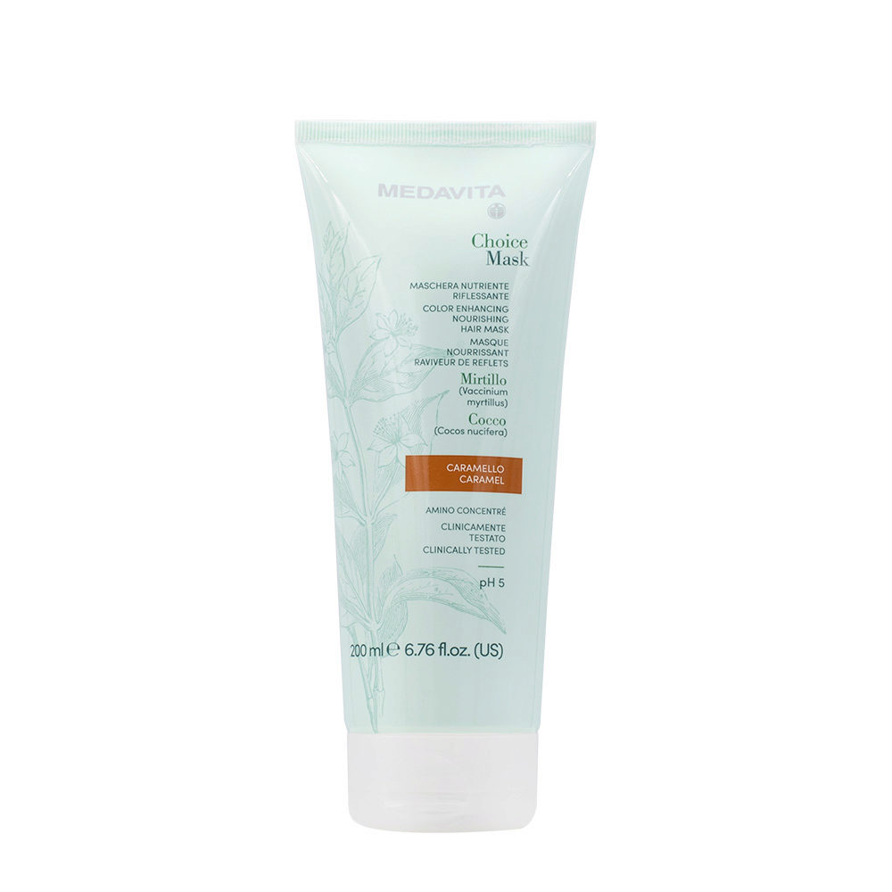 Medavita Lunghezze Choice Mask Caramel 200ml - maschera nutriente riflessante caramello