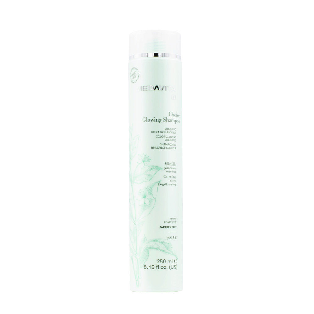 Medavita Choice Glowing Shampoo 250ml -  shampoo ultra brillantezza