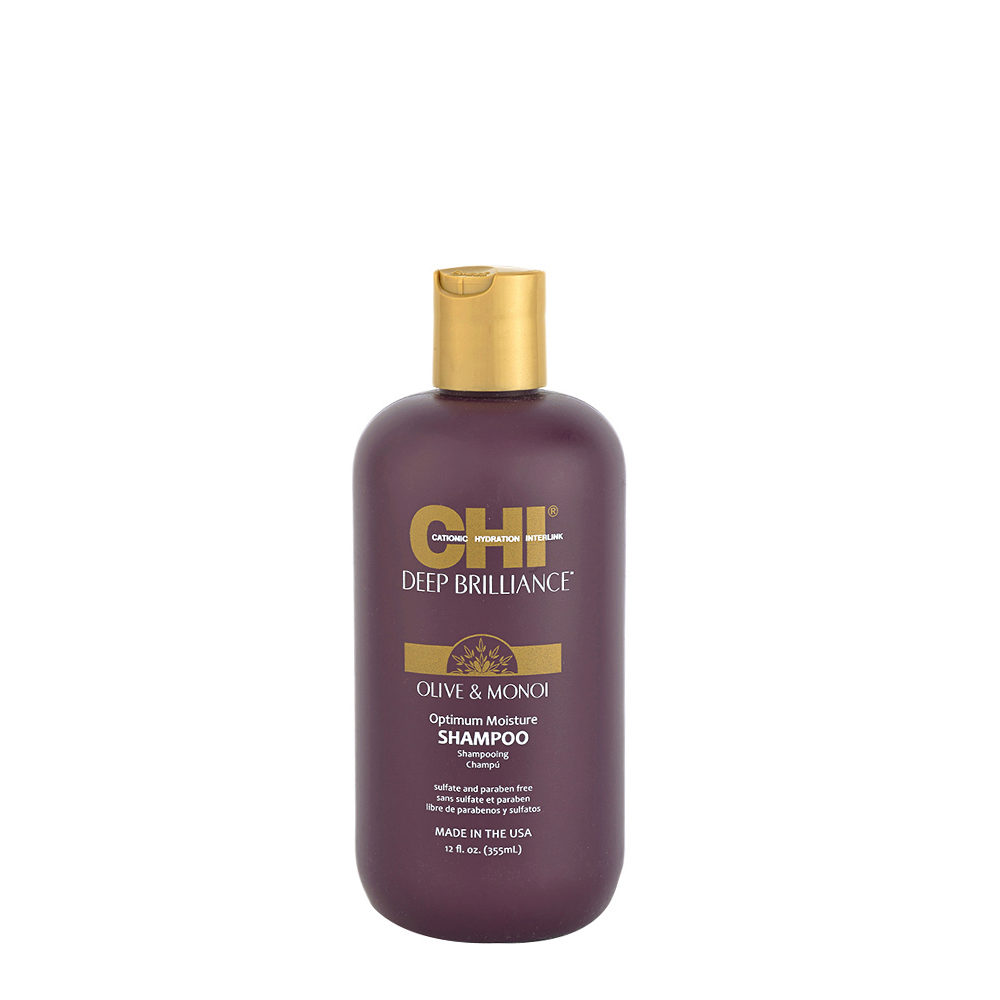 CHI Deep Brilliance Olive & Monoi Optimum Moisture Shampoo 355ml - shampoo lucidante idratante