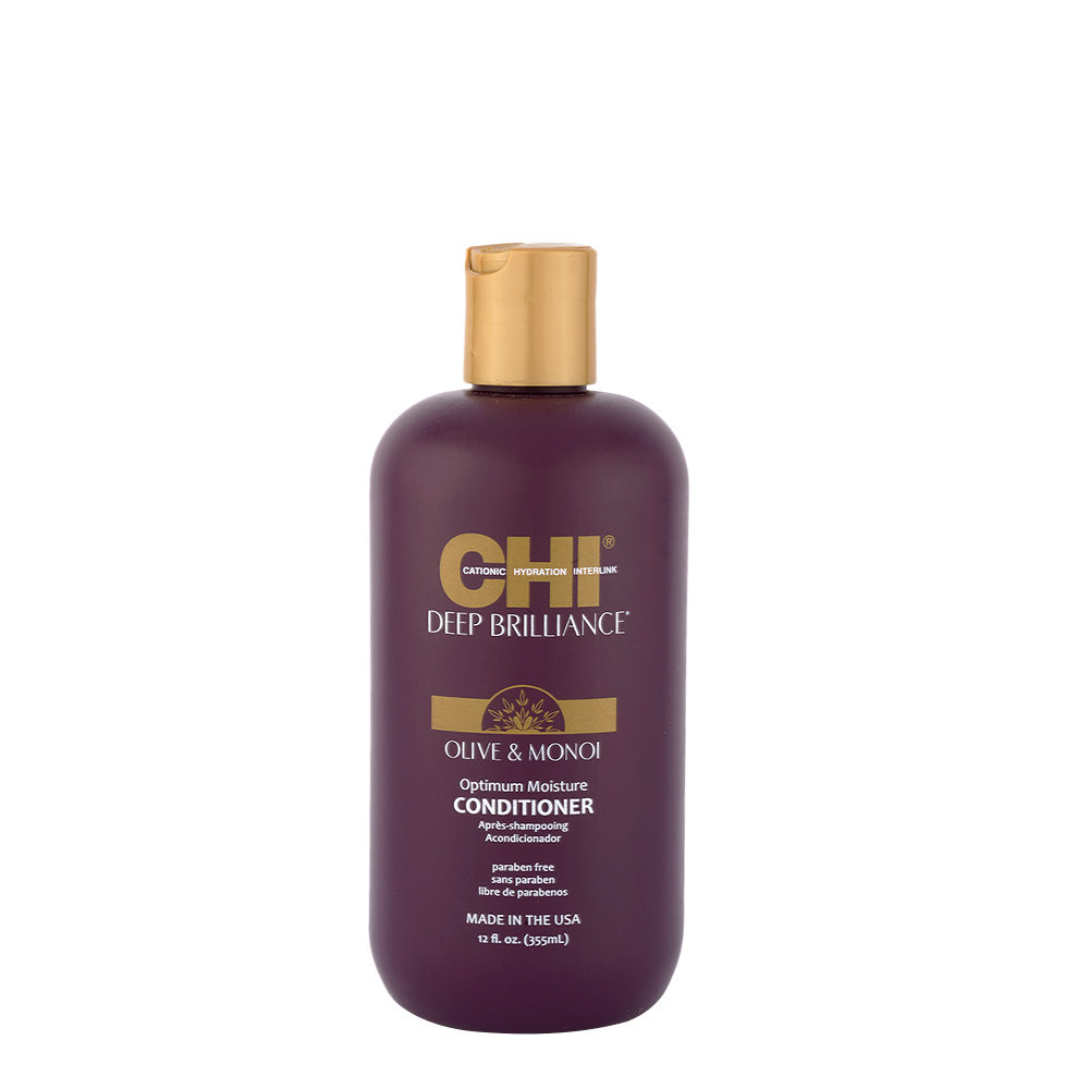 CHI Deep Brilliance Olive & Monoi Optimum Moisture Conditioner 355ml - balsamo lucidante idratante