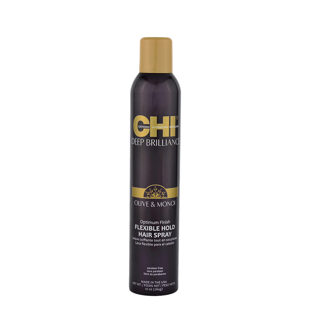 CHI Deep Brilliance Olive & Monoi Flexible Hold Hairspray 284gr - lacca lucidante