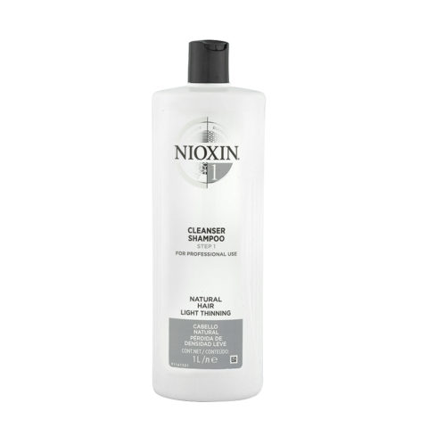 Sistema1 Cleanser shampoo 1000ml - shampoo capelli naturali diradati