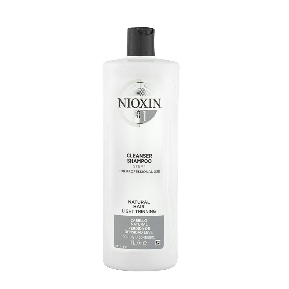 Nioxin Sistema1 Cleanser shampoo 1000ml - shampoo capelli naturali diradati